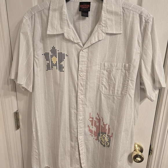 Stranger Things Button Down Short - Picture 1 of 2